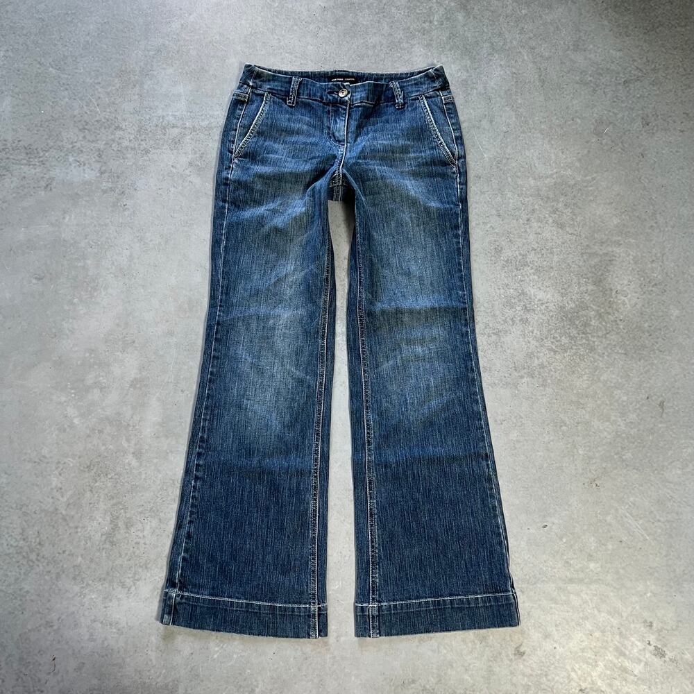 New York & Company Mid Rise Flare Women's Size 6 Jeans Blue Boot Stretch Denim